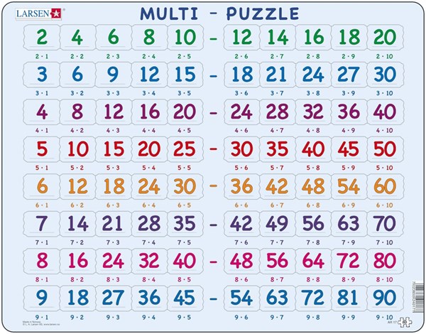 Larsen (AR17) - "Apprendre à Compter : Tables de Multiplications" - 80 pièces