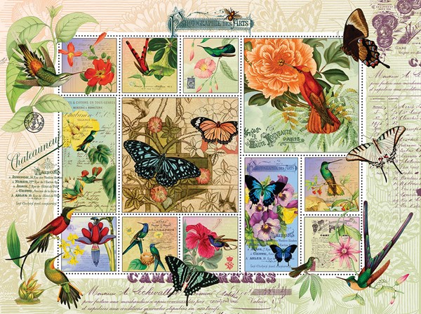 SunsOut (55962) - Finchley Arts: "Butterfly and Hummingbird Flight" - 1000 pièces