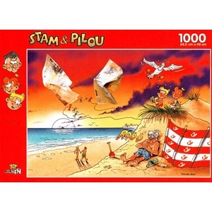 PuzzelMan (060) - "Stam & Pilou, La Plage" - 1000 pièces