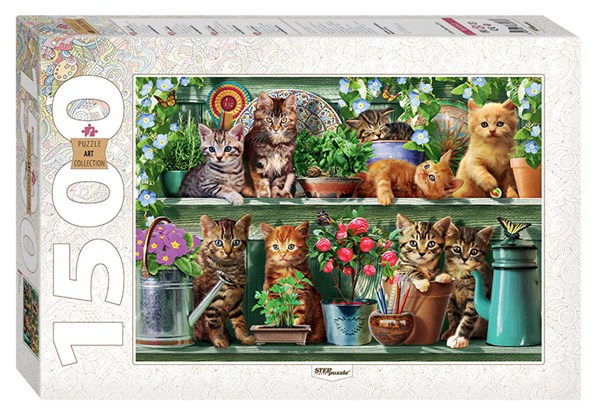 Step Puzzle (83057) - "Chatons sur l'Etagère" - 1500 pièces